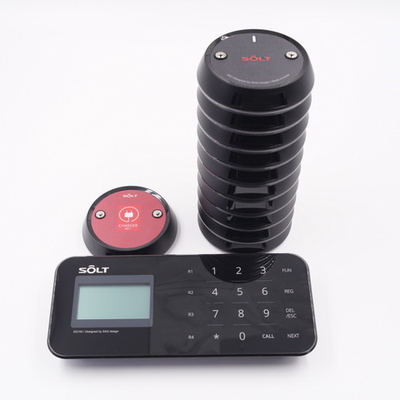 Пейджинговая система оповещения клиентов SOLT (База, 8 пэйджеров, зарядное устройство)