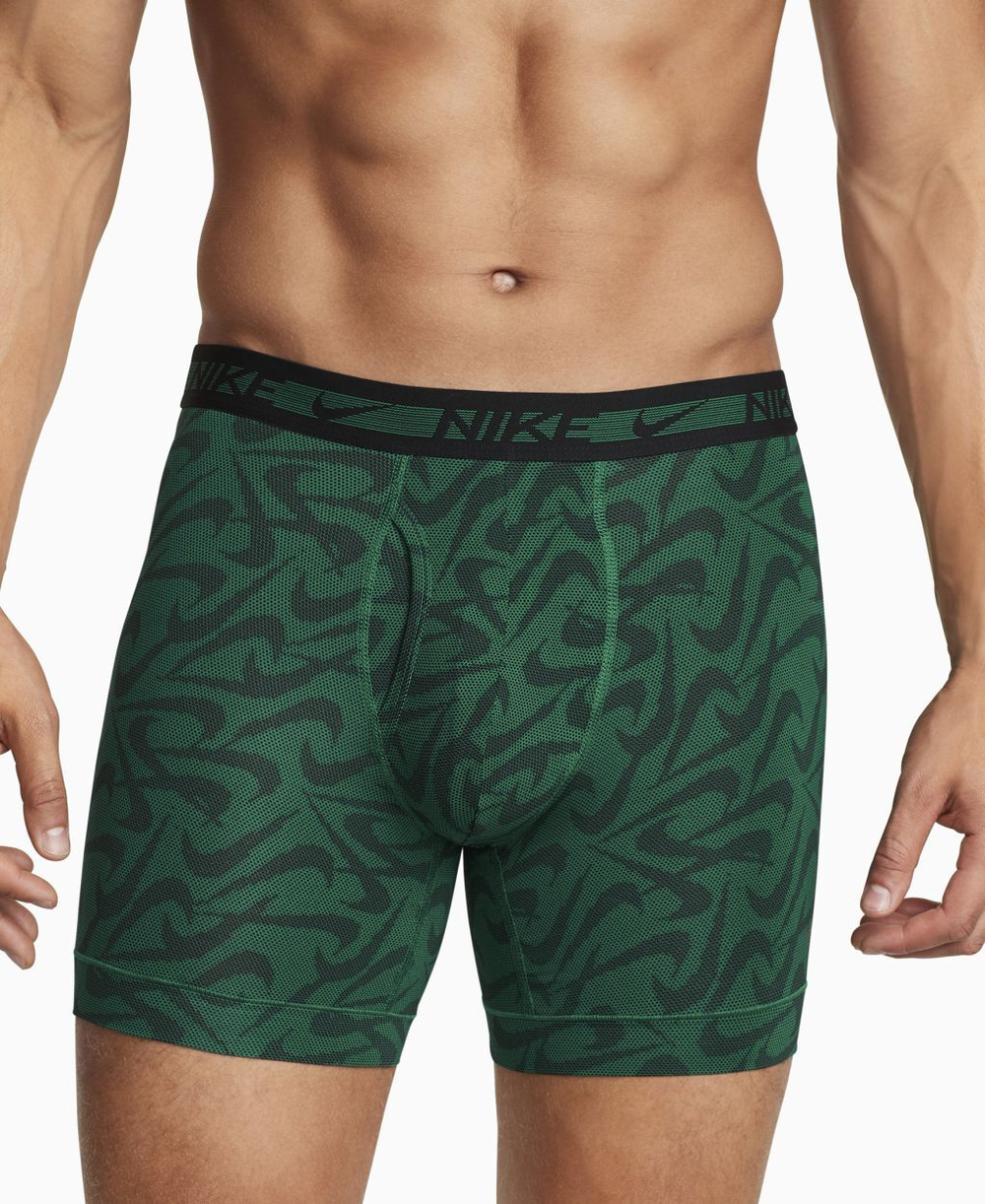 Мужские спортивные боксеры Nike Dri-Fit Ultra Stretch Micro Boxer Brief 3P - зеленый