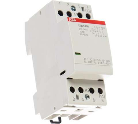 Модульный контактор ESB-25-40 24А 4НО 220B AC/DC  ABB