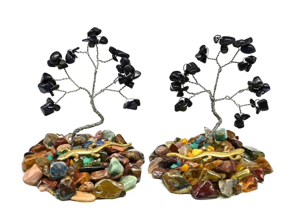 Дерево счастья с авантюрином синим малое 70*70*85мм.