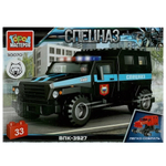 Конструтор пластмассовый 33эл. Спецназ "Волк Бронемашина" 30070-KK (Город мастеров)