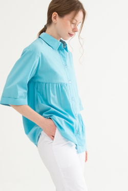 Блузка 3308ВЕ, голубой #83Г093308ВЕ