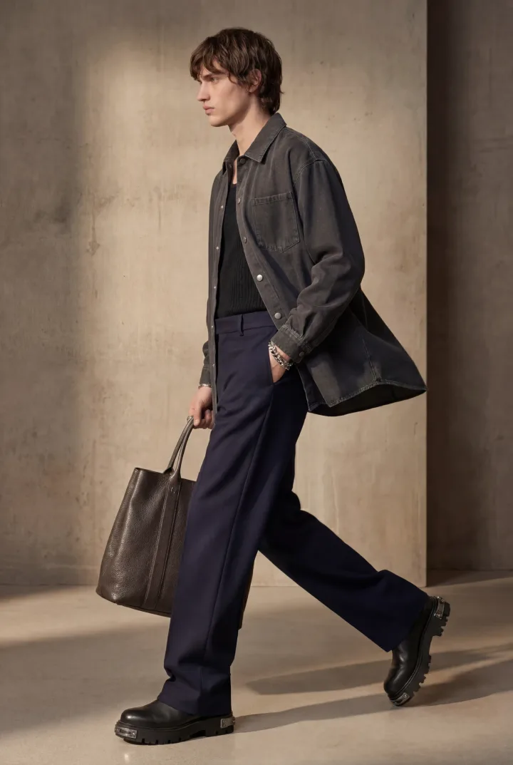 Мужская джинсовая рубашка «MOL»