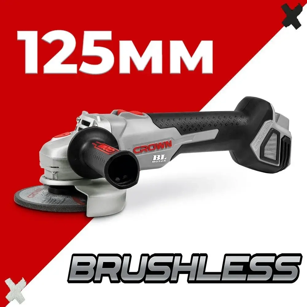 УШМ аккумуляторная БЕЗ АККУМУЛЯТОРА CROWN CT23001-125HX