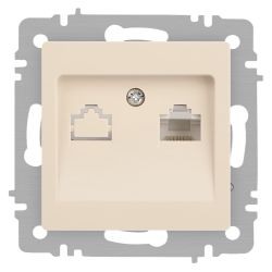 Розетка Intro Accent 6-303-02 информационная RJ45, IP20, СУ, слоновая кость