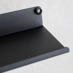 Полка MetaDec Plain настенная прямая, 40х10см черная, металл, 1шт