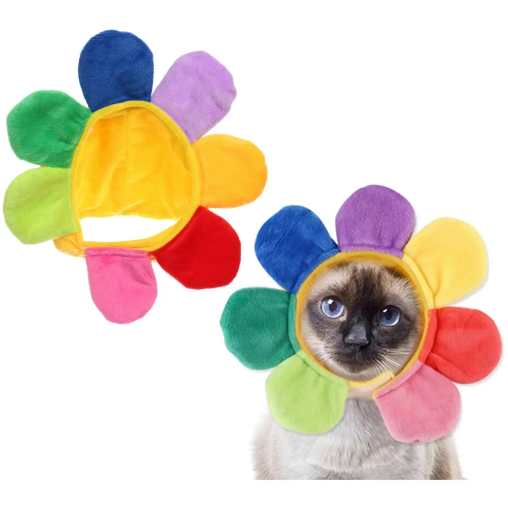 Шапка для собак и кошек «Ромашка», цвет как на фото, р L