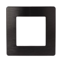 Рамка для розеток и выключателей ЭРА Серия 12 12-5101-06 на 1 пост, Сатин, чёрный