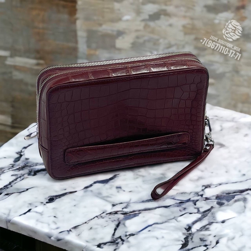 Барсетка Stefano Ricci из кожи крокодила