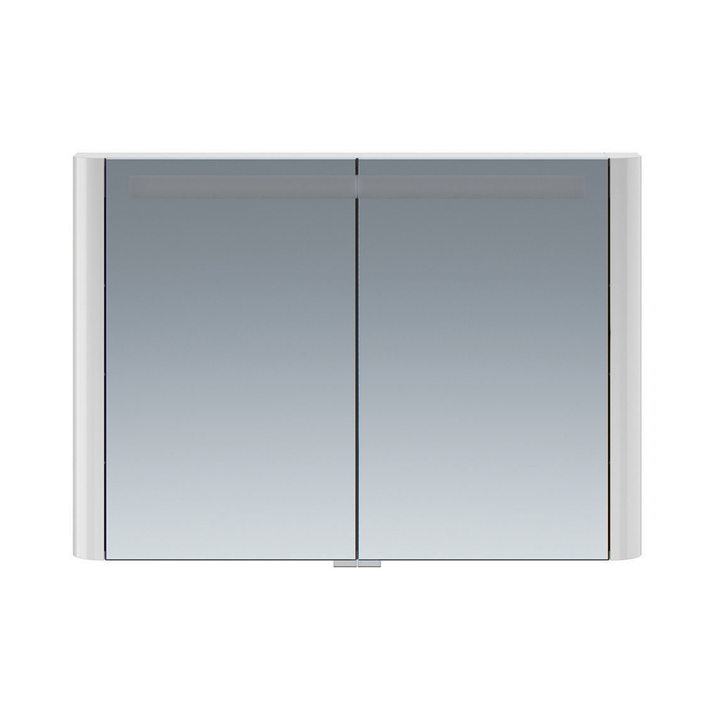 M30MCX1001FG Sensation, зеркало, зеркальный шкаф, 100 см, с подсветкой, серый шелк, глянцевая, шт