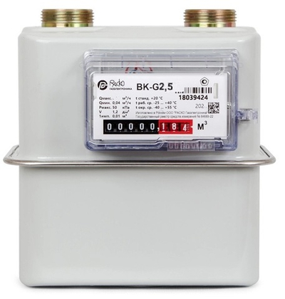 Счетчик газа РАСКО Газэлектроника BK-G 2,5 1 1/4" (К) левый