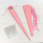 Коробка Ваза для цветов 6х6х60 см "Для одной розы" (Розовый)