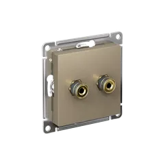 Розетка аудио 2-м AtlasDesign шампань SE ATN000587