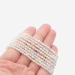 Белая шпинель синтетическая с иризацией и опаловым эффектом, 3мм, шар, микроогранка