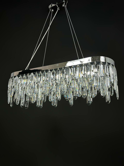 Люстра подвесная Lanbos, 12 ламп Е14, до 480 Вт, до 25 кв м, хром