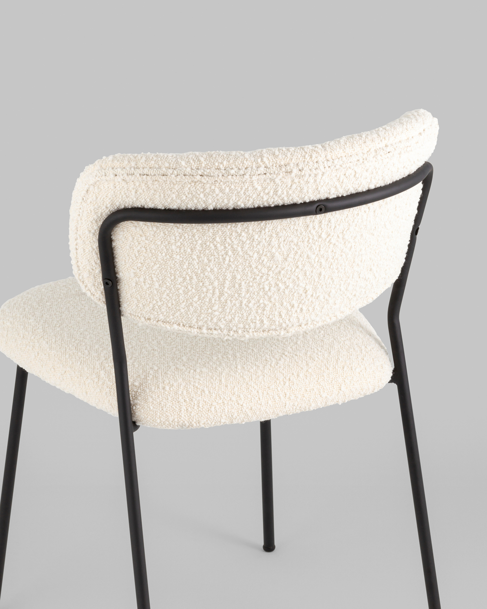 Стул Кэрол без подлокотников букле белый