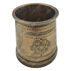 Кофейный набор из 3 предметов: кофейник, сахарница и сливочник. Индия. Латунь. 1950–1960-е гг.