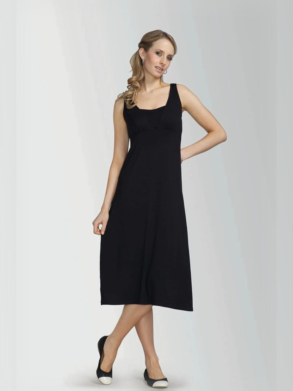 Платье Dress Midi со встроенным лифом для фиксации экзопротезов, размер S черный, Amoena