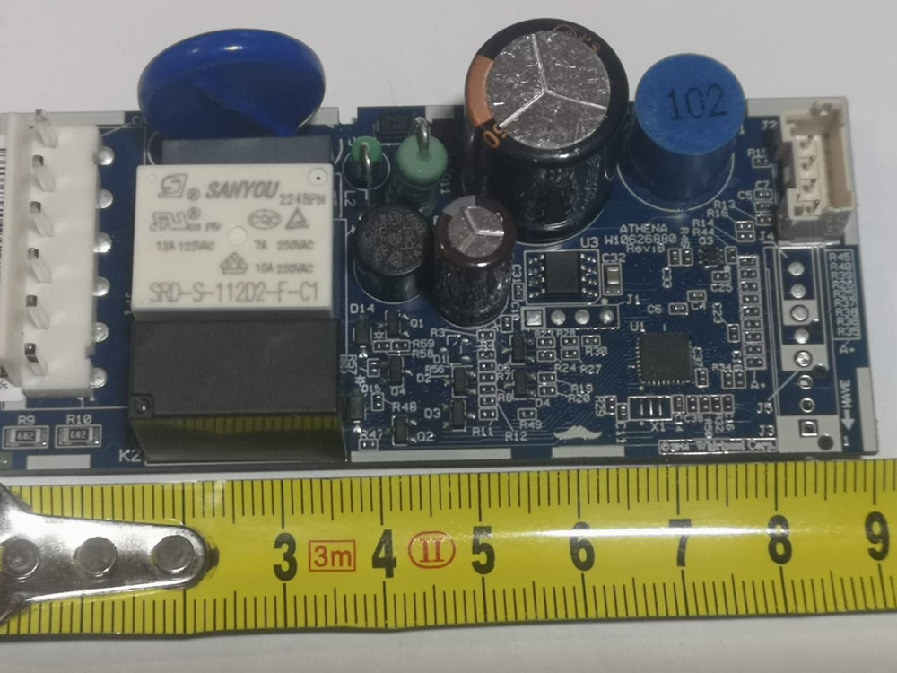 Плата управления холодильника Indesit, Hotpoint-Ariston, Whirlpool Индезит, Аристон, Требует прошивки, синего цвета. С реле SANYOU,W11476575/W11476563