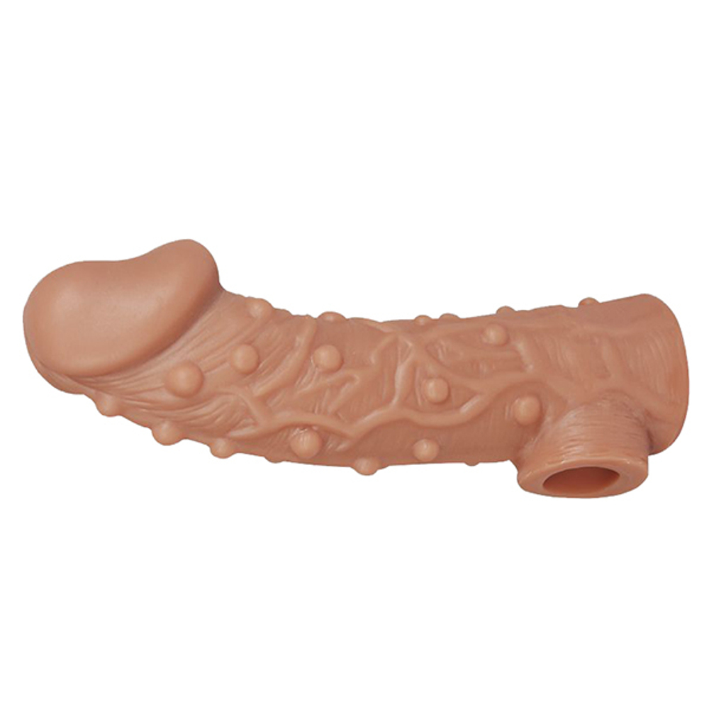 Насадка на фаллос 17,6см с отверстием для мошонки Kokos Cock Sleeve 002 Size L