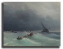 Репродукция "Айвазовский - Буря на море"