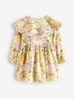 Платье с воротником для девочки Next E54-821, Хаки, Розовый