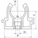 Фиксатор для трубы  20
