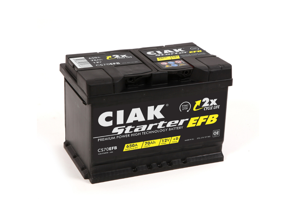 CIAK Starter - CS70EFB-CSS - Starter Battery