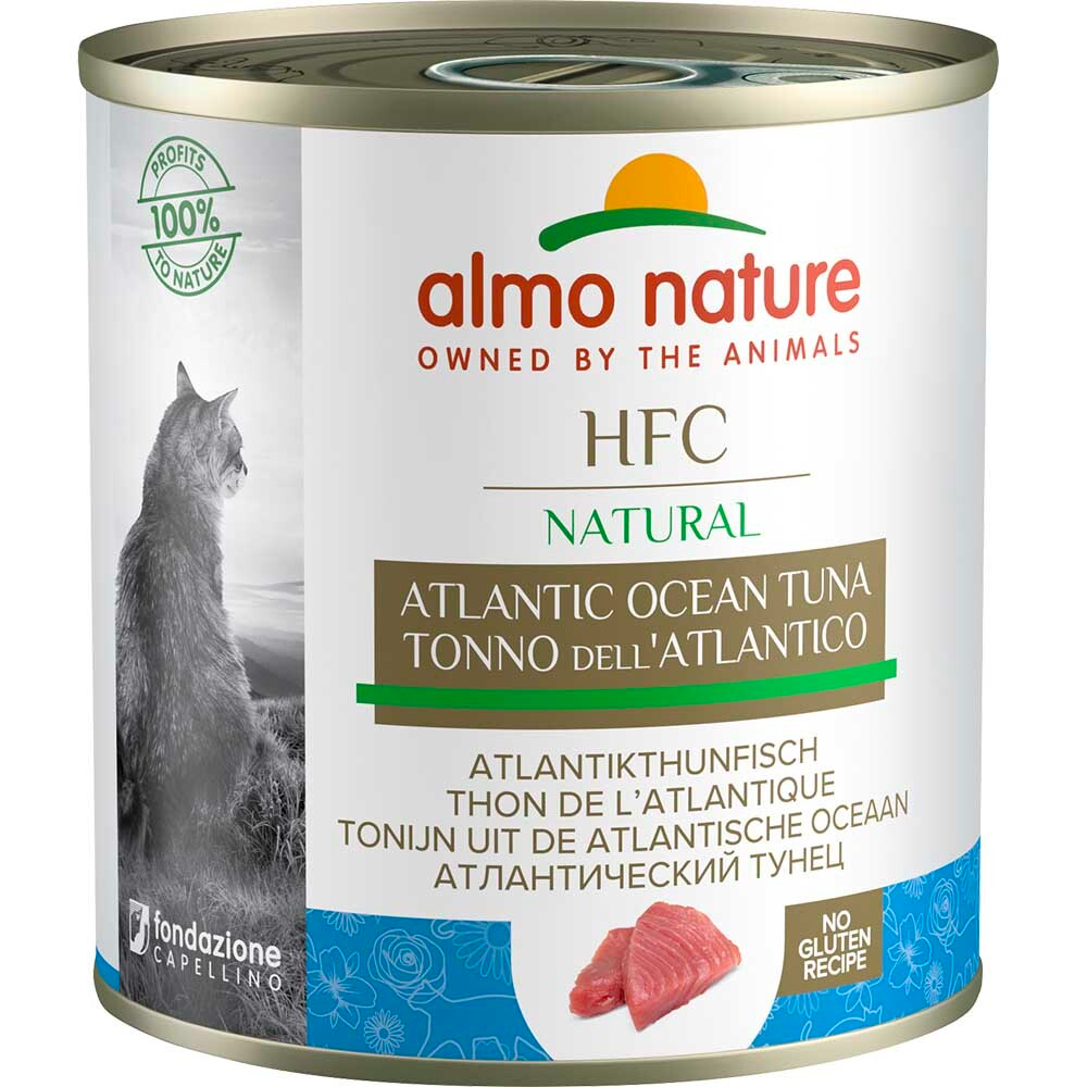 Almo Nature консервы для кошек "HFC Natural" с атлантическим тунцом (55% рыбы) (банка)