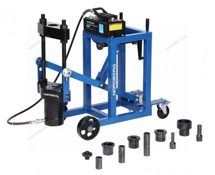 Цена на NORDBERG (N31PE76A) Выпрессовщик шкворней с тележкой, гидравлический с пневмопривод, 75 т