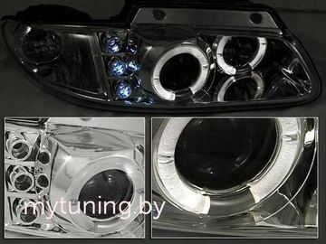 Передние фары angel eyes chrome для Chrysler Voyager / Dodge Caravan