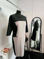 Платье чёрное комбинированное.Размер 50/52.Производство Турция.