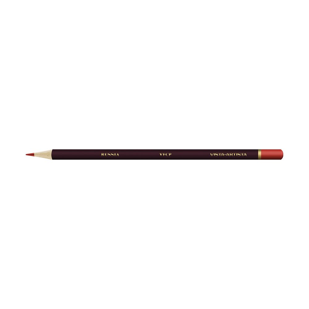 Карандаш цветной заточенный, 6 шт, 314 Кадмиевый красный средний (Cadmium red medium), Vista-Artista VFCP