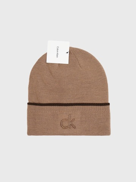 Шапка Calvin Klein Embossed Logo Tipped Beanie Amphora