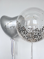 Набор из двух шаров "Большой Баблс с конфетти + Сердце"