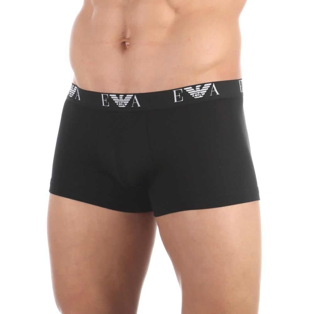 Мужские трусы боксеры черные набор из 2-х штук Emporio Armani 111210_CC715 00020