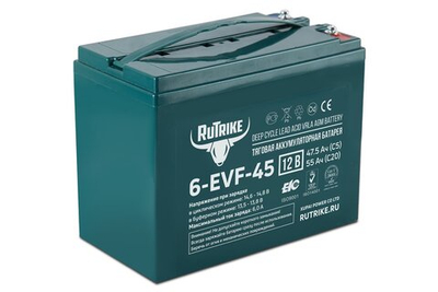 Тяговая аккумуляторная батарея RuTrike 6-EVF-45 (12V45A/H C3)