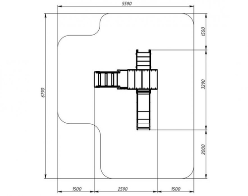 Детский игровой комплекс В гостях у сказки ДИК 1.05.01-03.С H=900