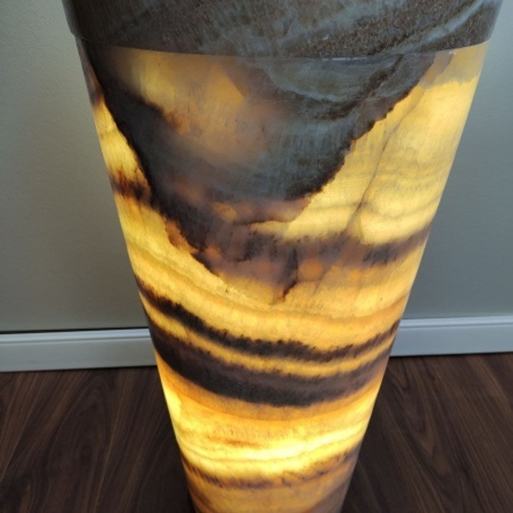 Раковина напольная из оникса Yellow ON-01355 (45*45*90 см)