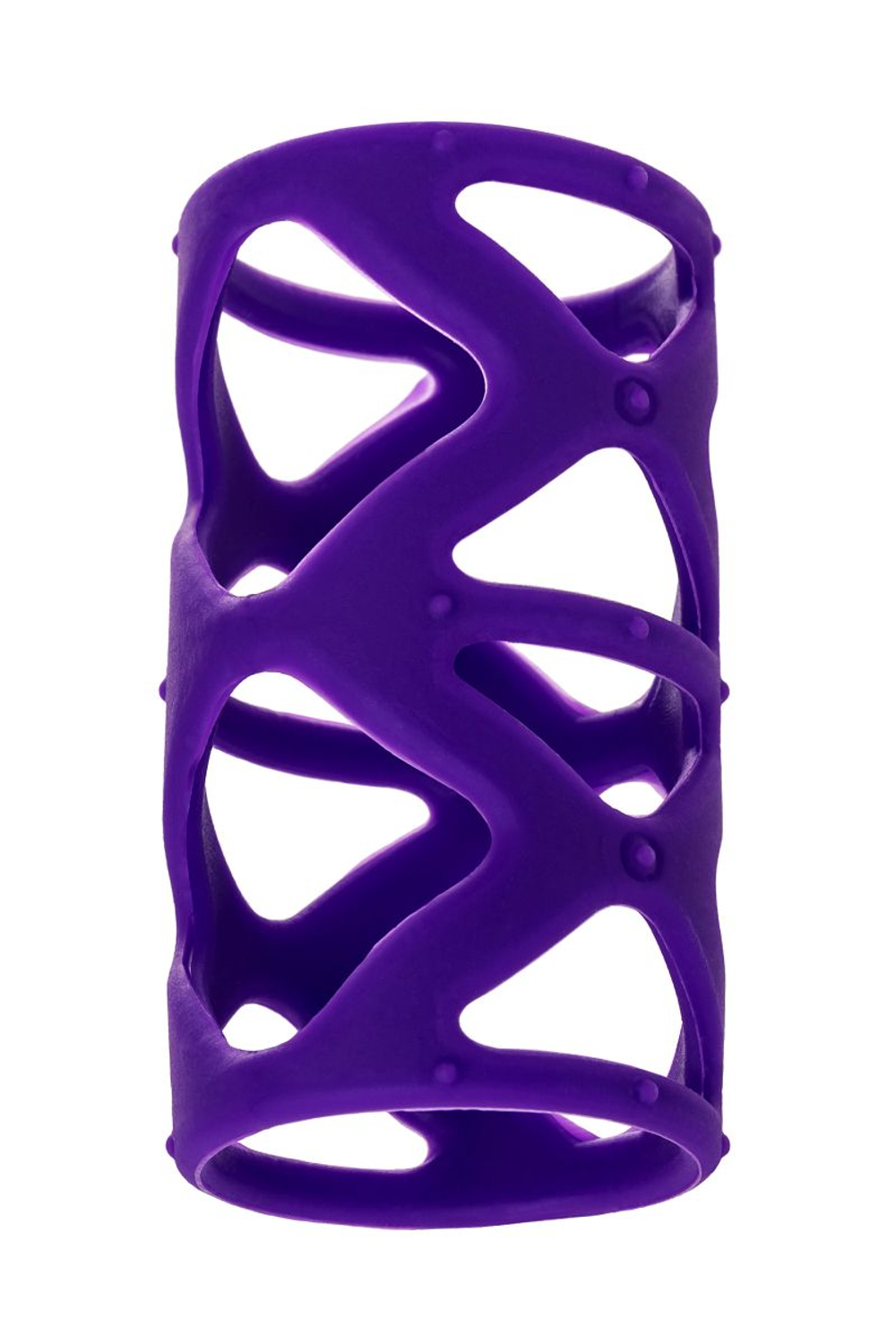 Фиолетовая насадка-сетка на пенис - 7,5 см.