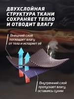 Комплект термобелье мужское с начесом Legenda Urban черный