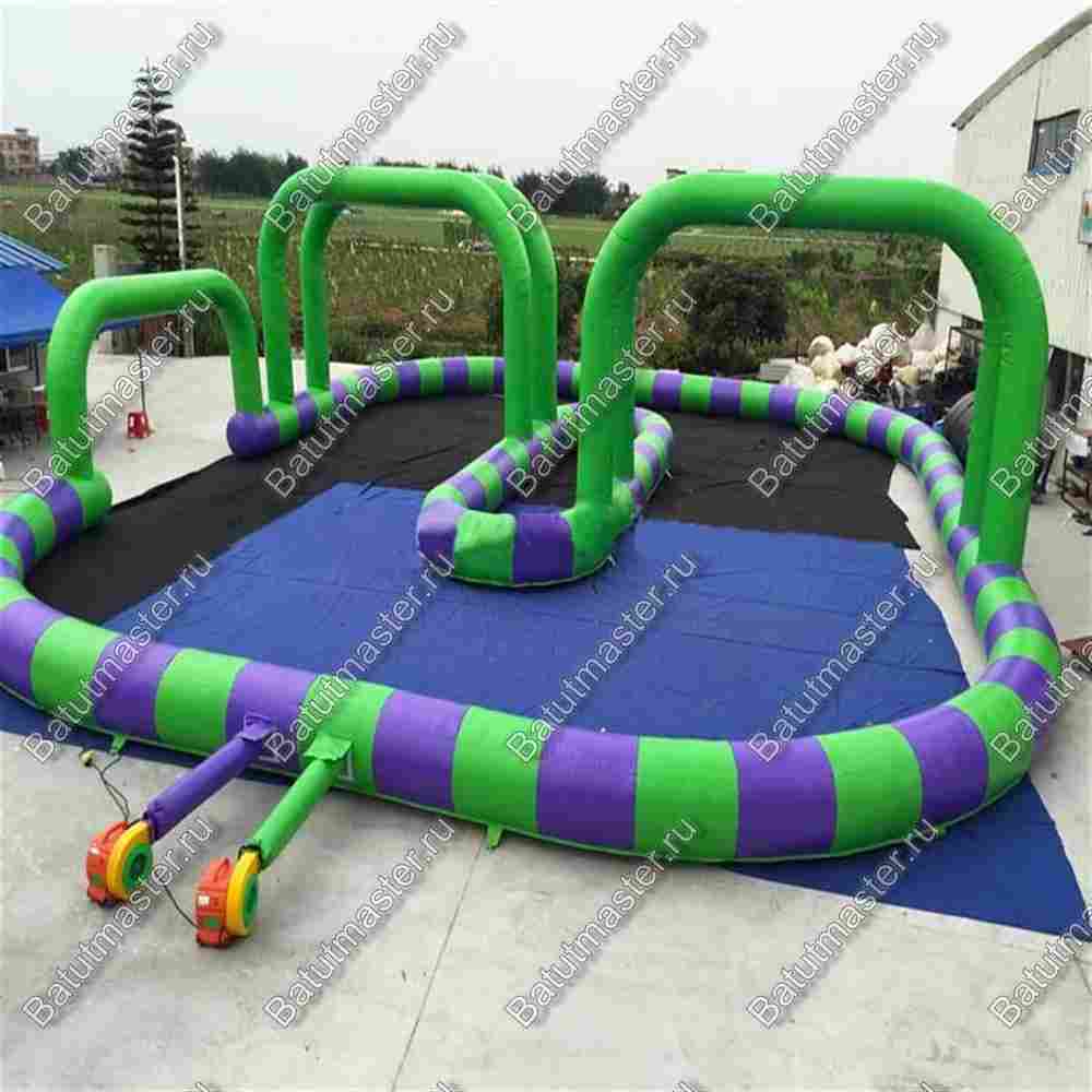 Надувной автодром «Молния», 18×15×2,5 м