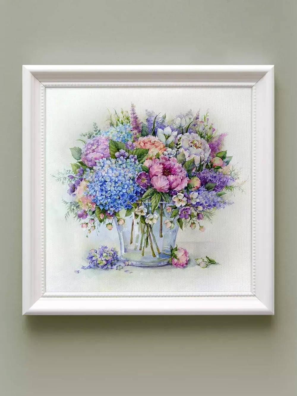 Картины на стену интерьерные на холсте 4 шт, 23*23 см