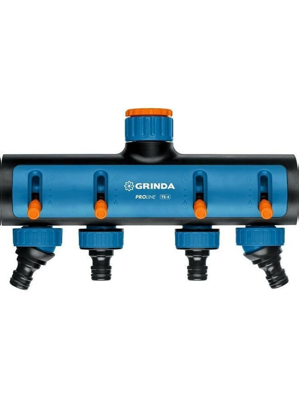Поливочный распределитель GRINDA PROLine TS-4 четырехканальный, с внутренней резьбой 3/4"-1"