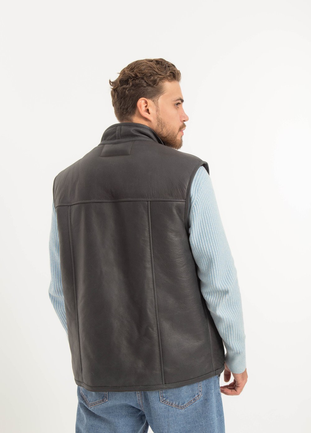 жилет из овчины мужской