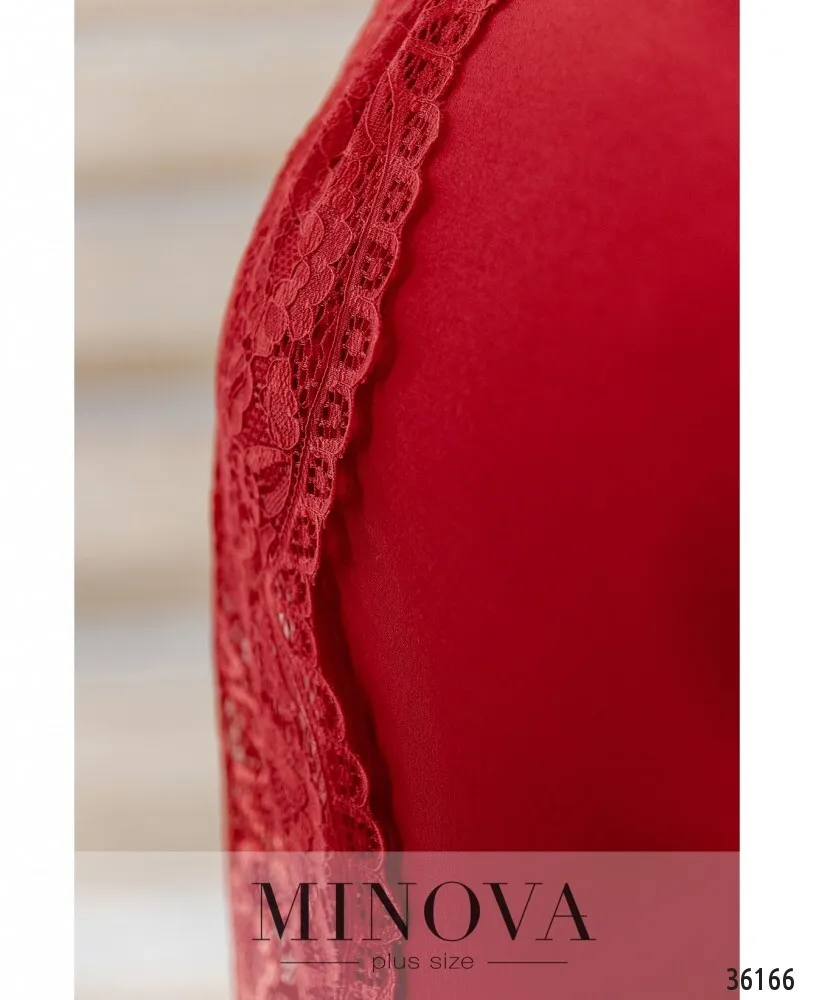 Платье 389-1-красный Minova