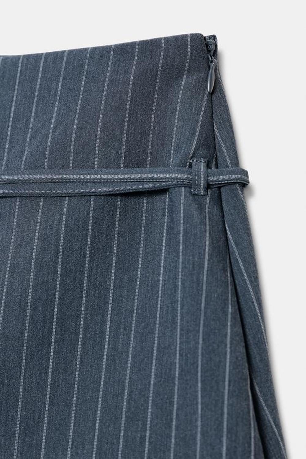 ZARA ЮБКА-ШОРТЫ С РЕМНЕМ, СИНИЙ МЕЛАНЖ