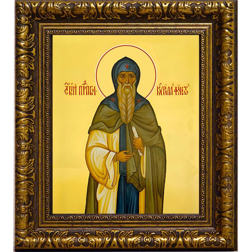 Кирилл Филеот преподобный. Икона на холсте.