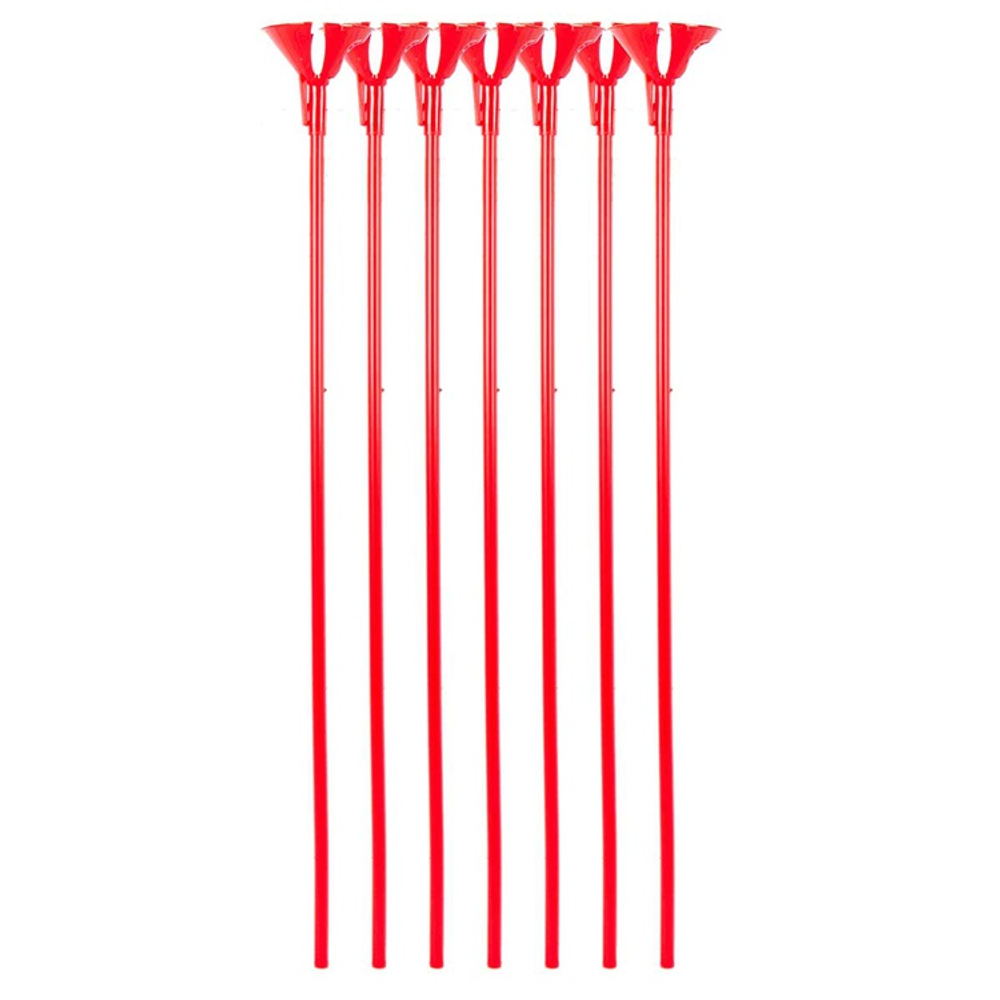 Держатель для шара Набор 40 шт Палочка + Розетка 54 см (Красный)