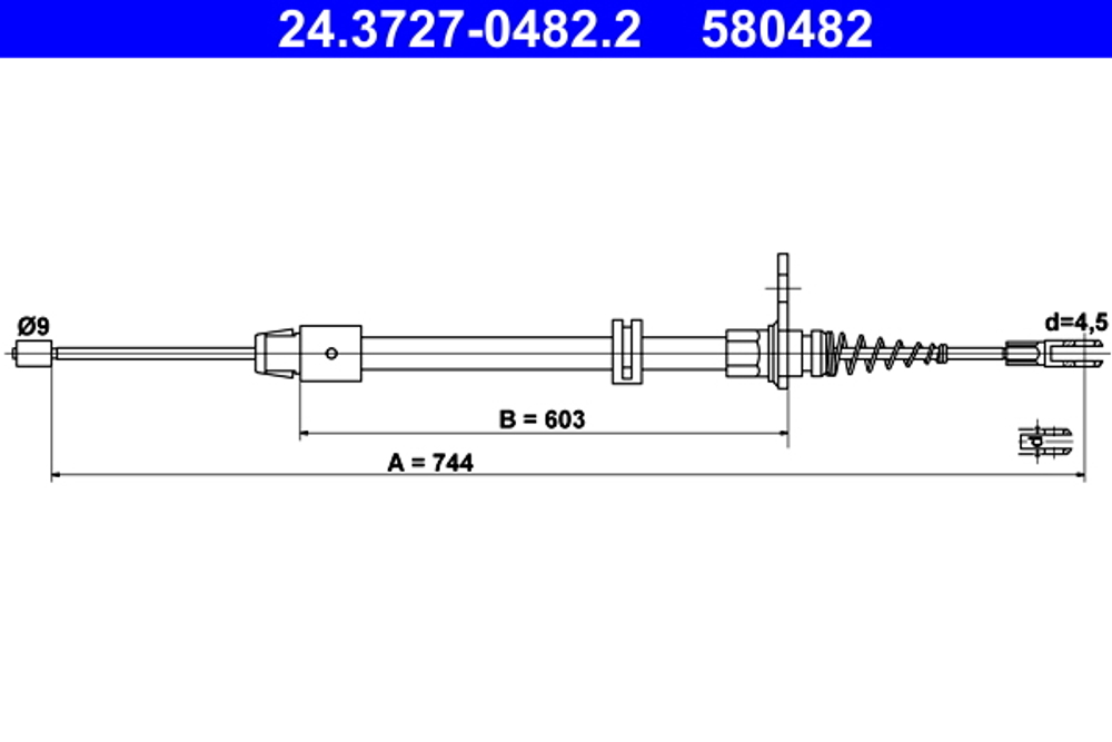 ATE - 24372704822-ATE - Cable Pull, parking brake